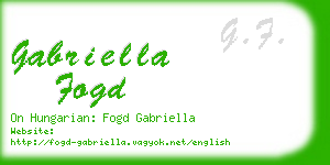 gabriella fogd business card